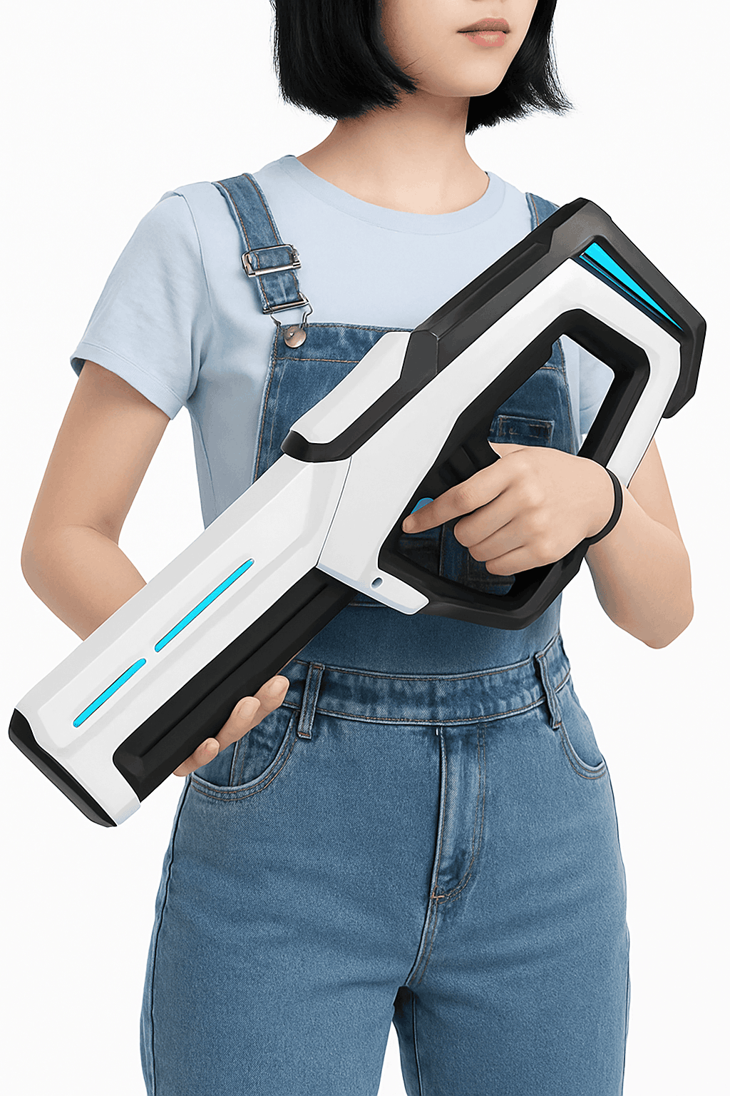 Electric Automatic Water Gun Toy for Fast Outdoor Water Battles-WHITE
