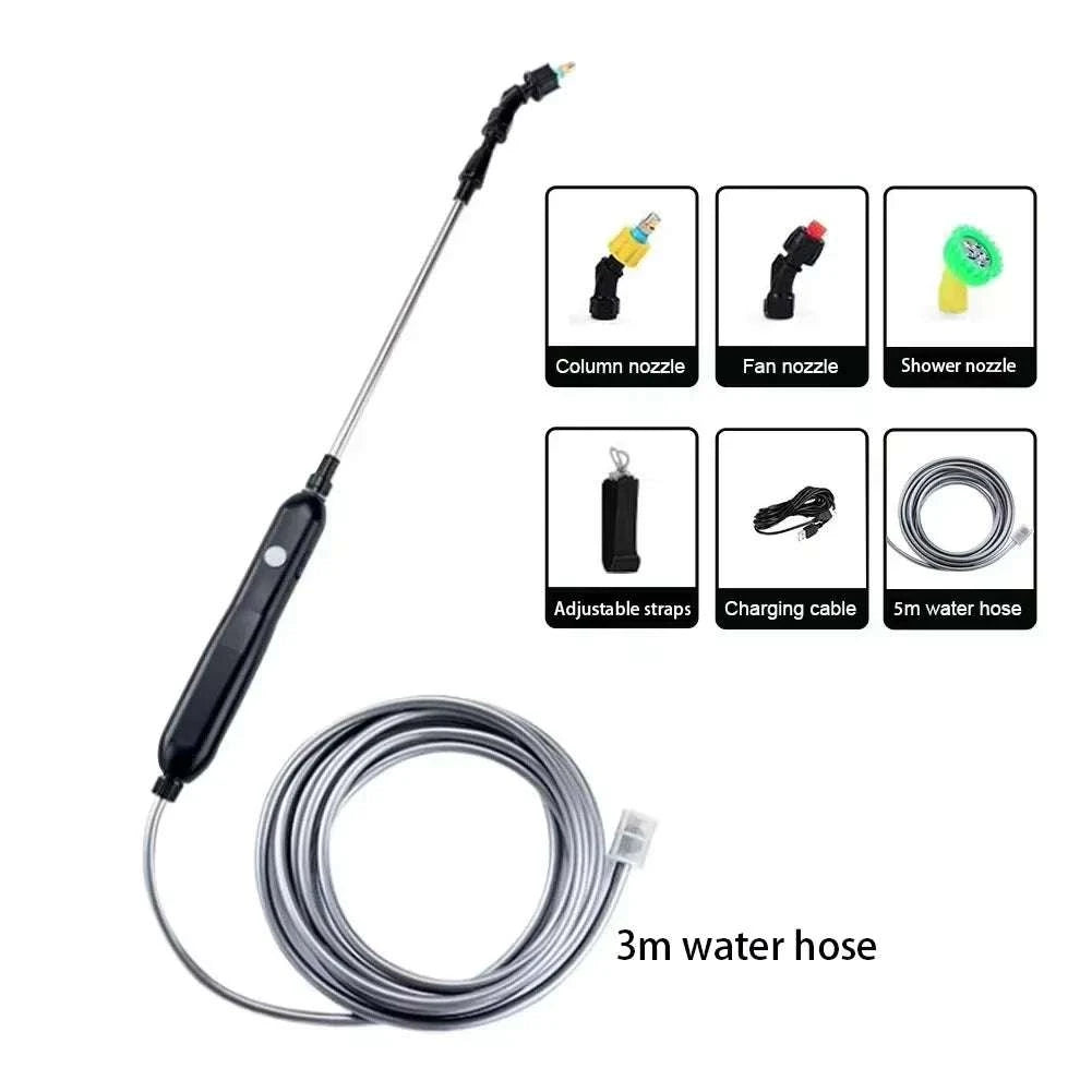 Electric Backpack Garden Sprayer 5L/8L with Adjustable Nozzles-5L-green