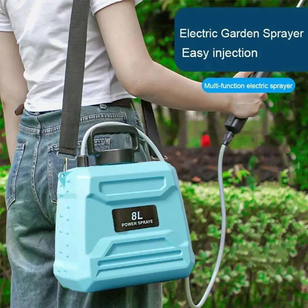 Electric Backpack Garden Sprayer 5L/8L with Adjustable Nozzles-5L-green
