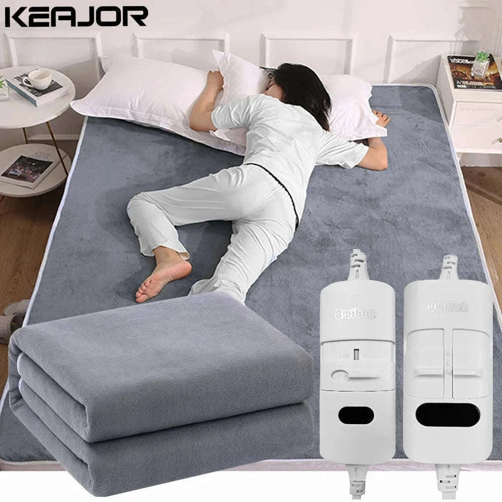 Electric Blanket 220V Thicker Automatic Thermostat Heating Blanket-70x150cm Lattice / EU