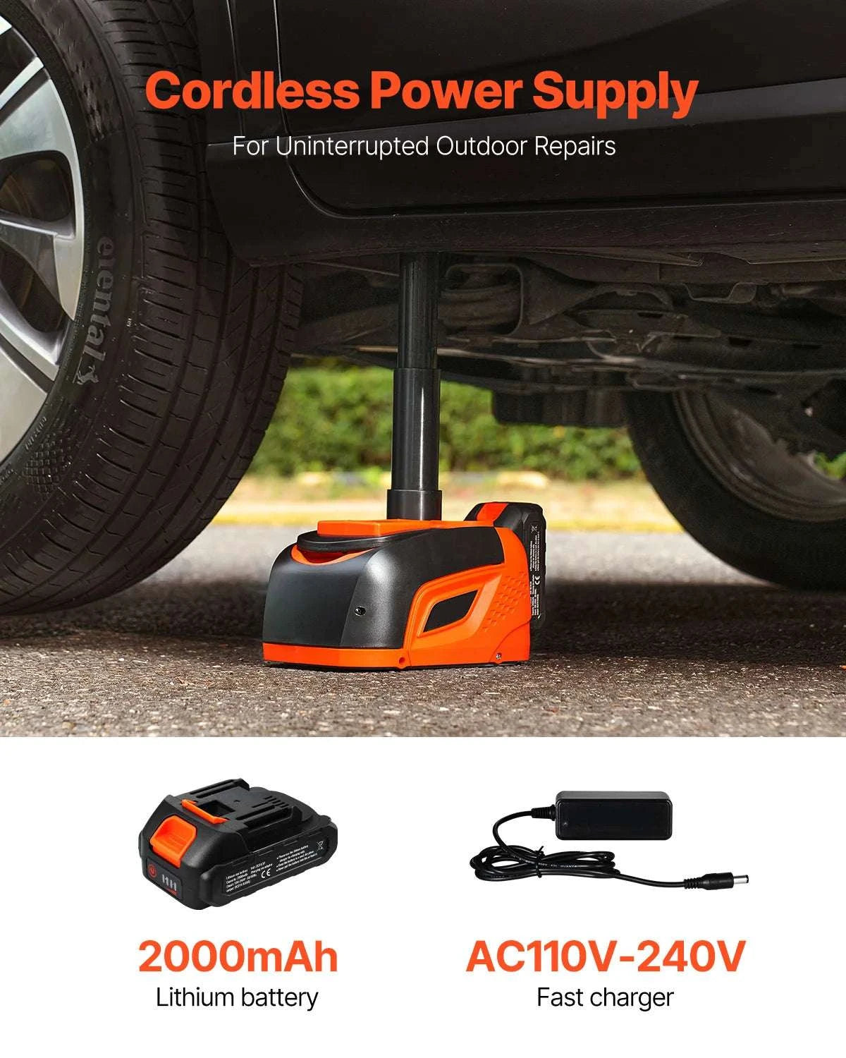 Electric Car Jack 5T with Remote Control & LED Light-5T / france