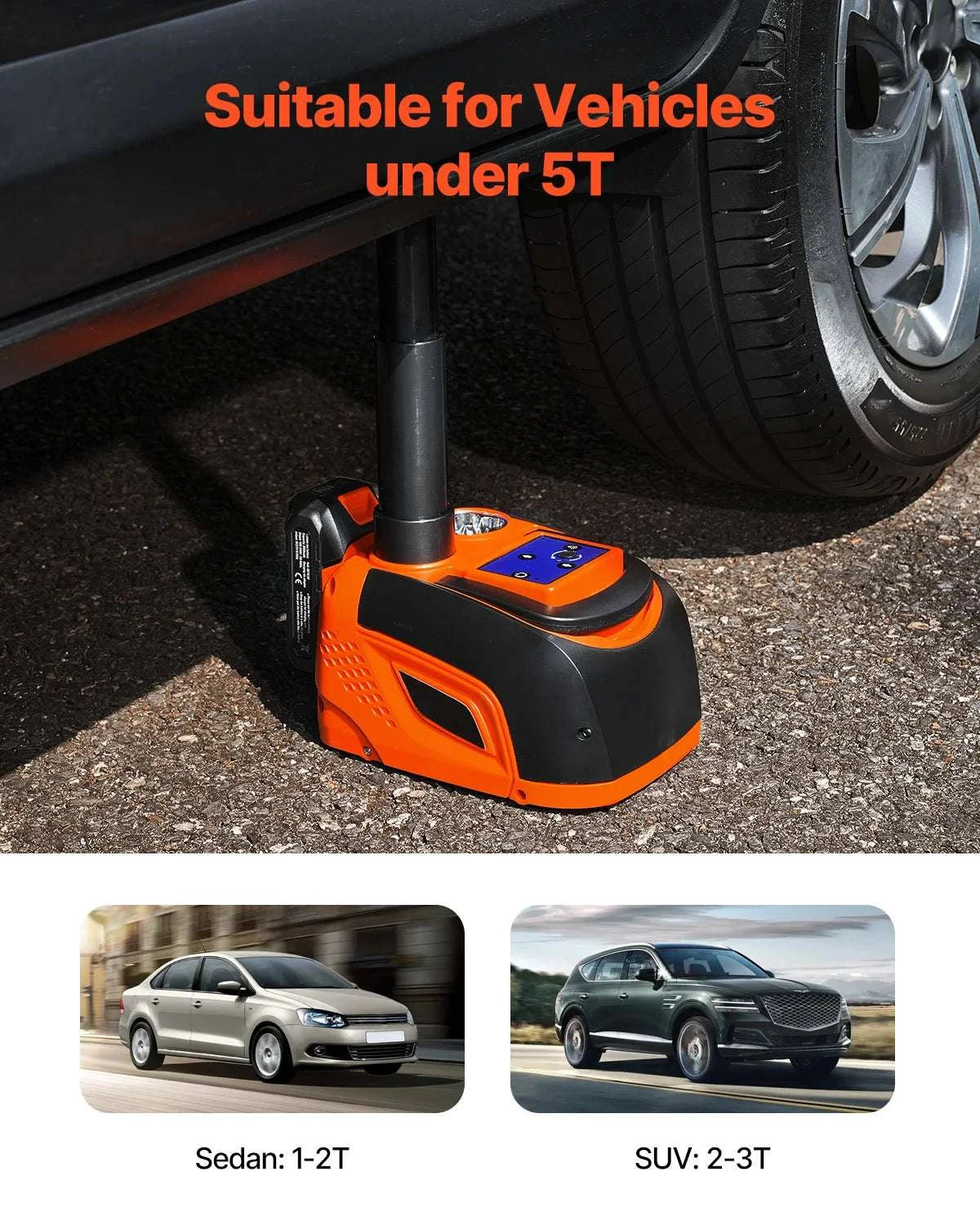 Electric Car Jack 5T with Remote Control & LED Light-5T / france