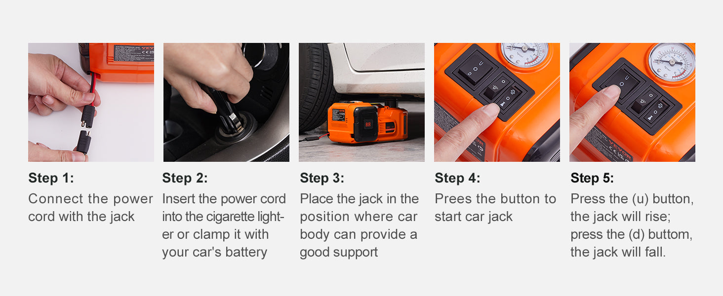 SucceBuy 3T Electric Car Jack Scissor Jack with Electric Impact Wrench 12V Car Jack with Double Saddle for SUV Truck Tire Change