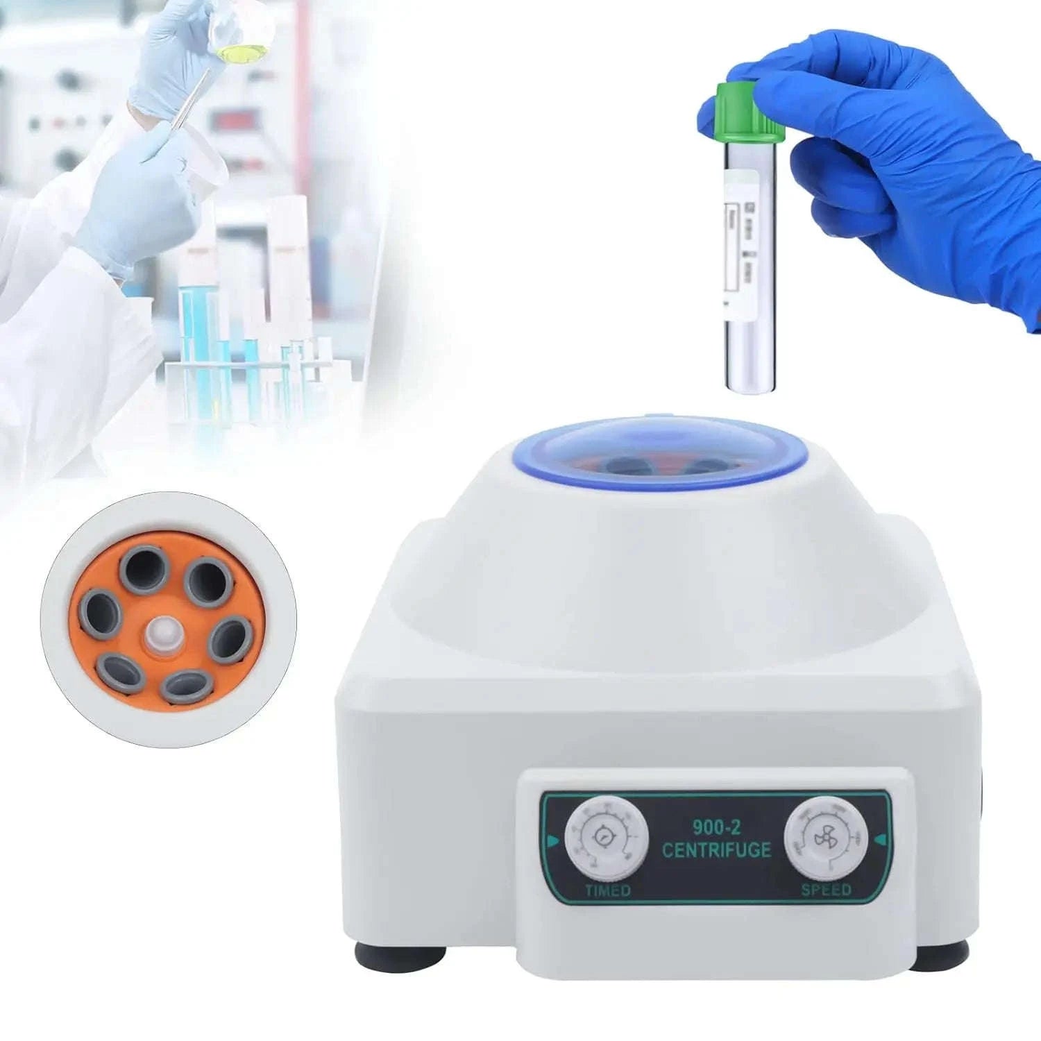 Electric Centrifuge 4000rpm Benchtop 110V Six-Tube Separator-United States / 110V