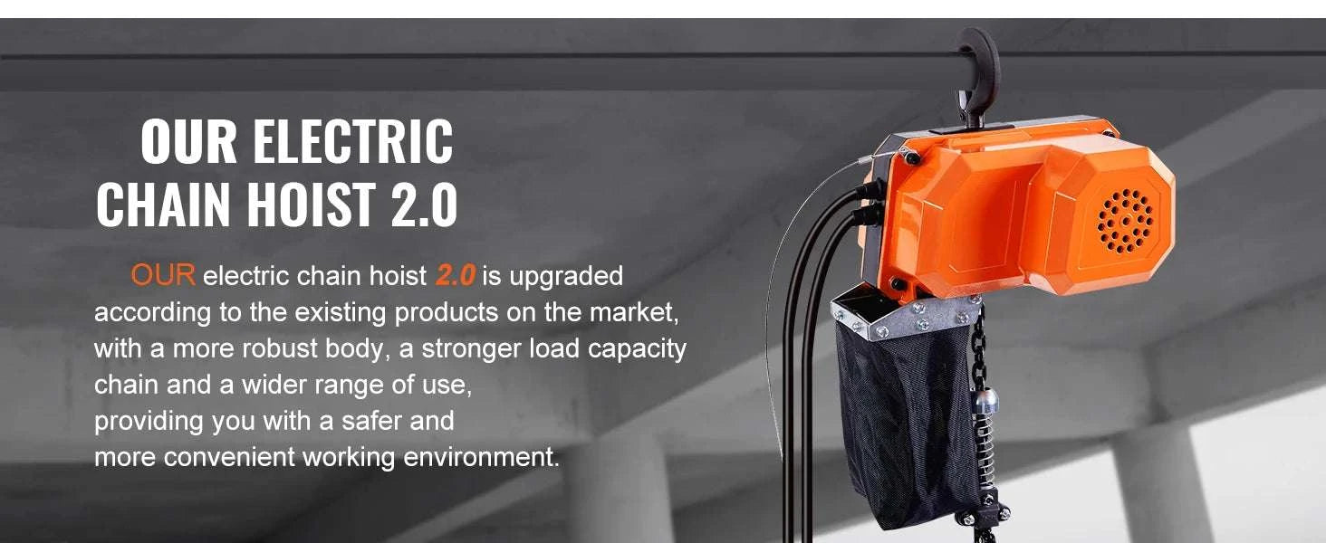 Electric Chain Hoist Crane with Trolley for Garage Lifting 330–2200 lbs-2200lbs / United States