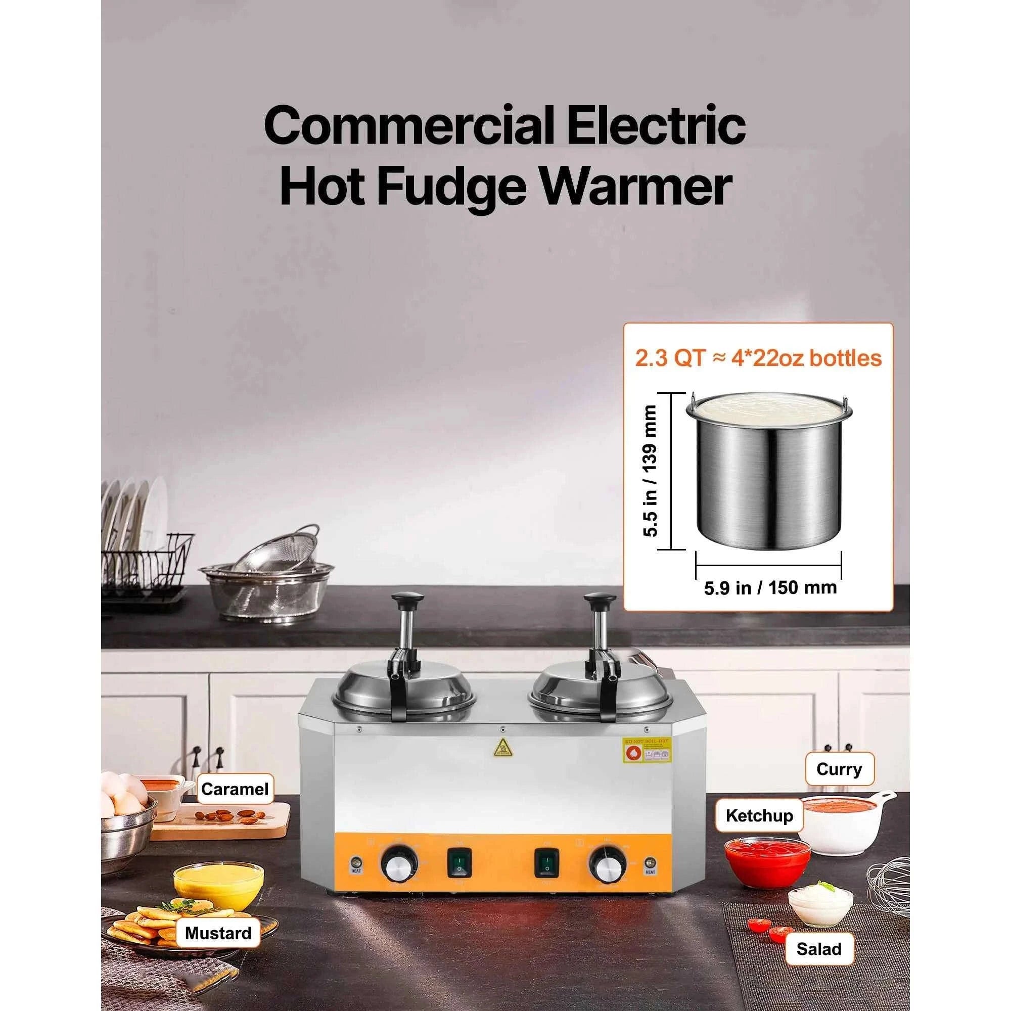 Electric Cheese Dispenser with Double Pumps 2.4L-1300W / United States