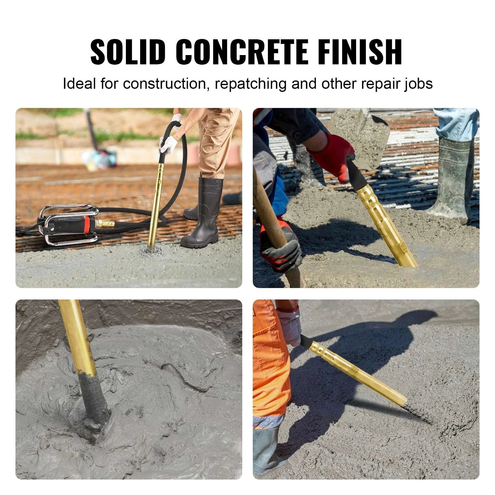 Electric Concrete Vibrator 1500W 16000 VPM with 14.75 ft Shaft-16000VPM110V / United States
