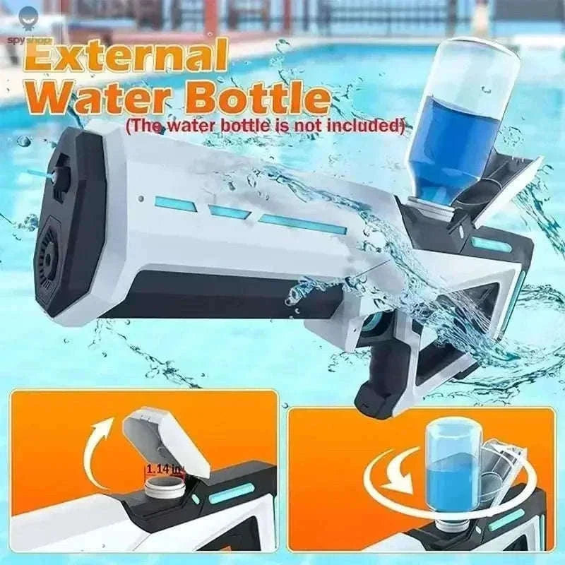 Electric Continuous Water Gun for Fast Summer Water Battles-blue