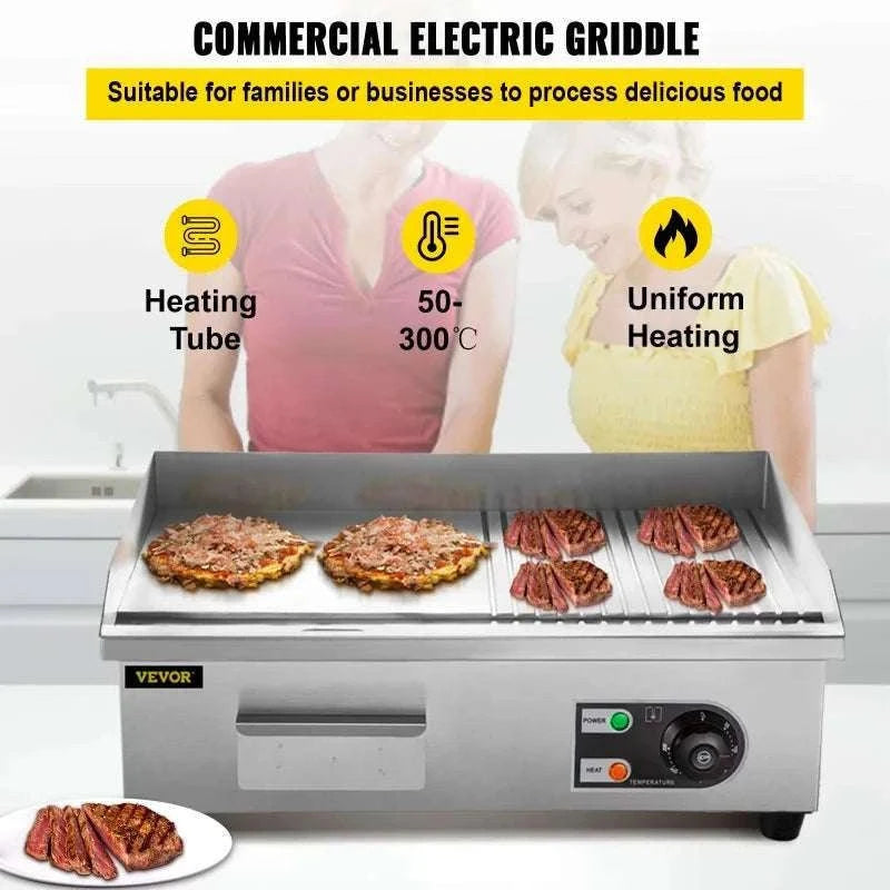 Electric Countertop Griddle 1600W/3200W Flat Top Teppanyaki Grill-18 inch / China Mainland