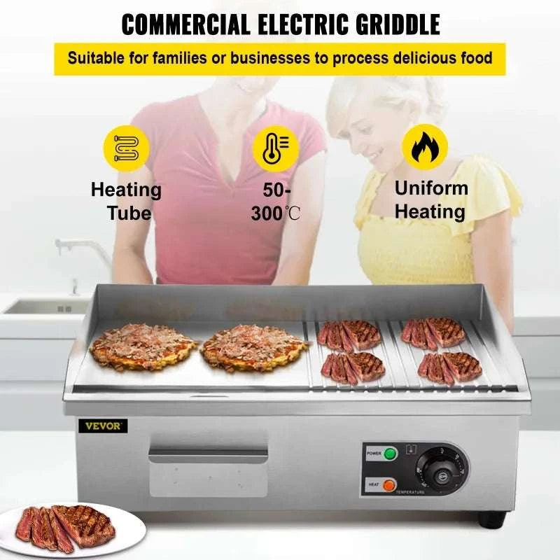 Electric Countertop Griddle 1600W/3200W Flat Top Teppanyaki Grill-18 inch / China Mainland