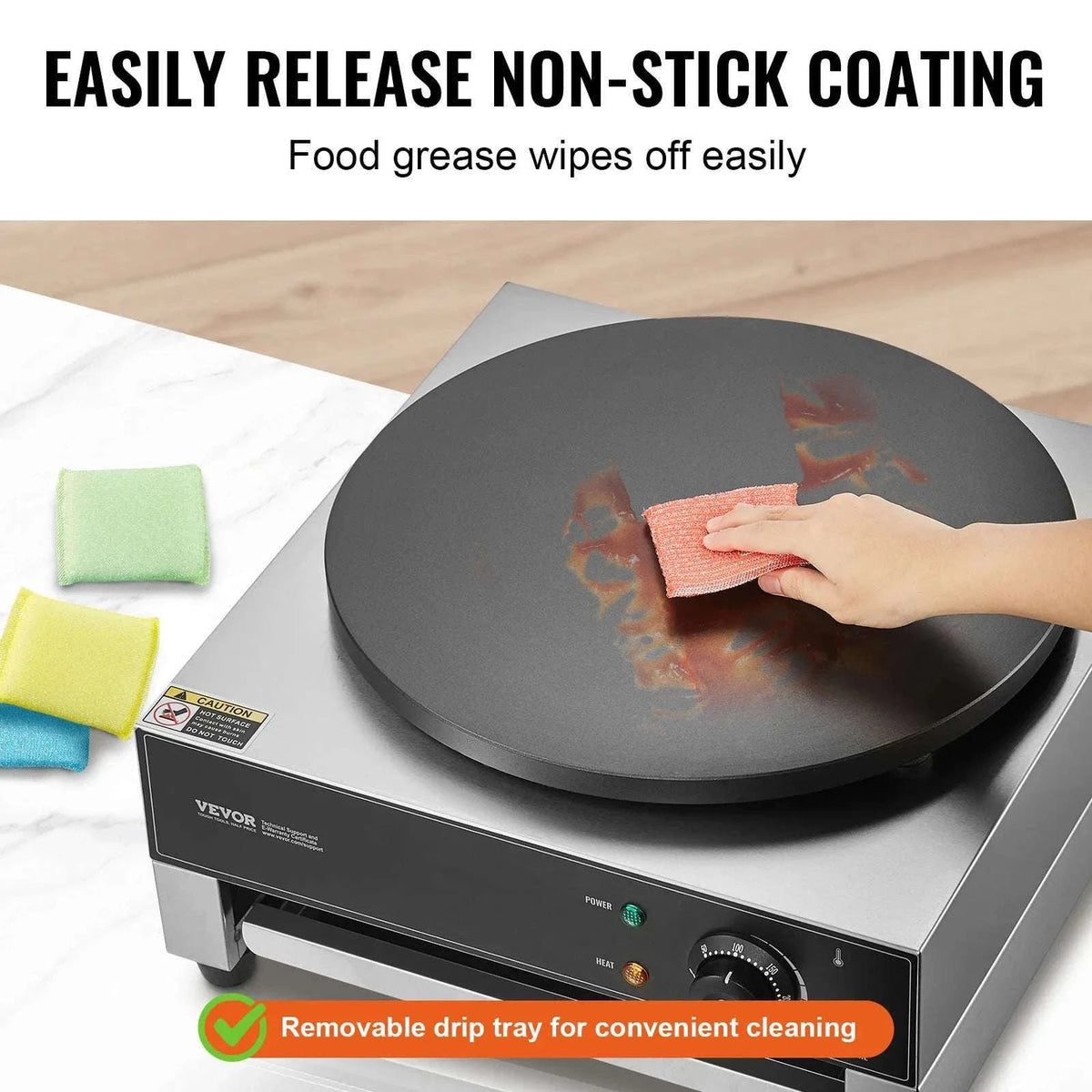 Electric Crepe Maker 16 Inch Commercial Flat Plate Griddle-17 x 18inch / Canada