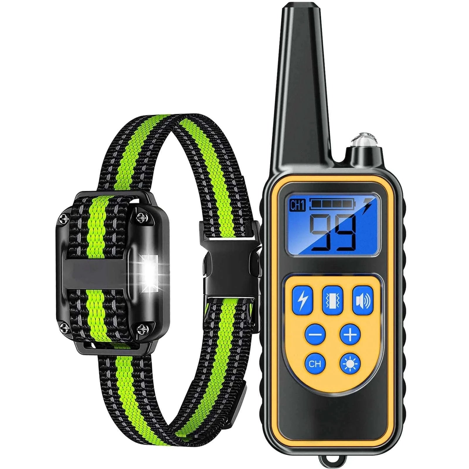 Electric Dog Training Collar with Remote for Clear Guidance-for 2 dogs / US Plug