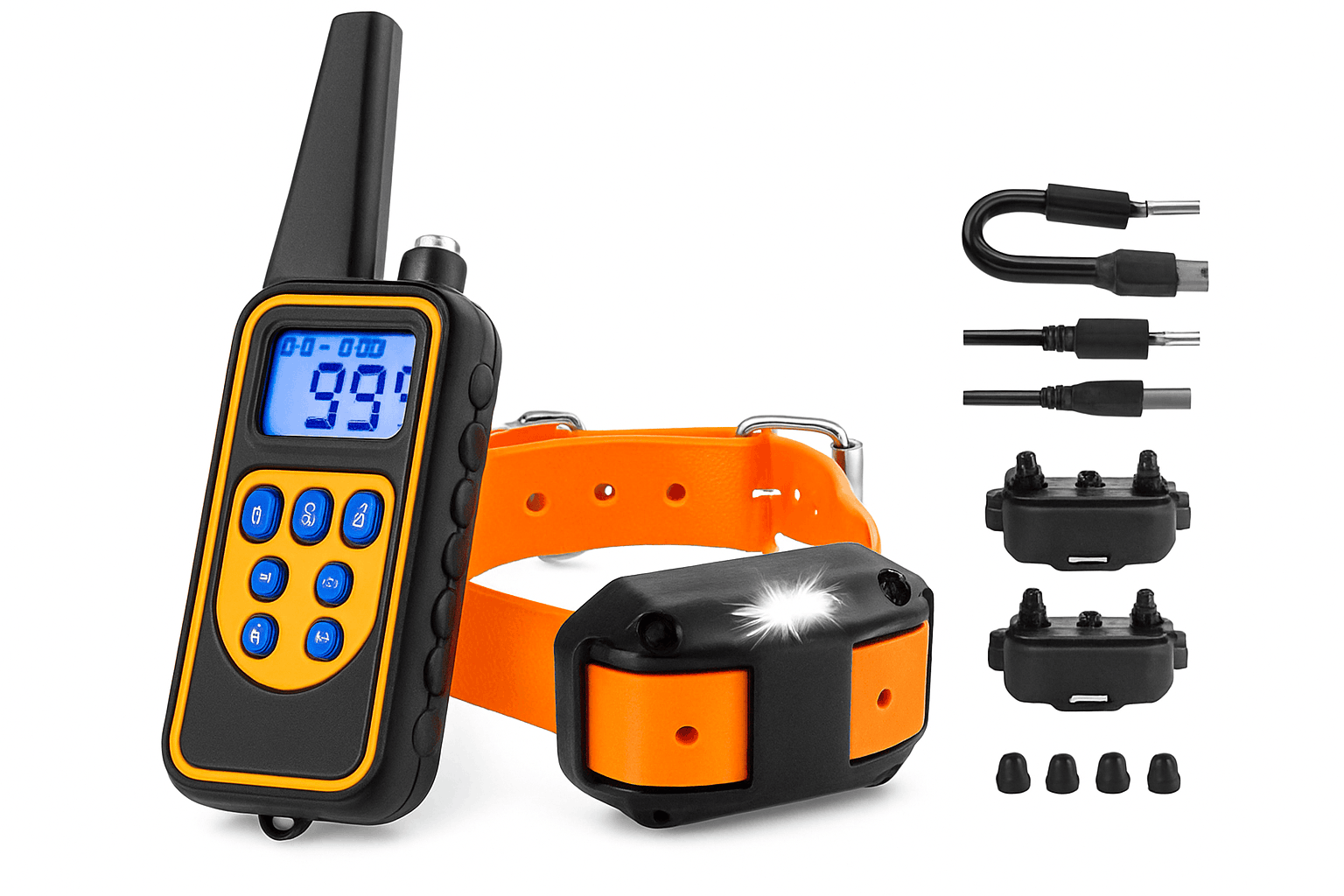 Electric Dog Training Collar with Remote for Clear Guidance-for 2 dogs / US Plug