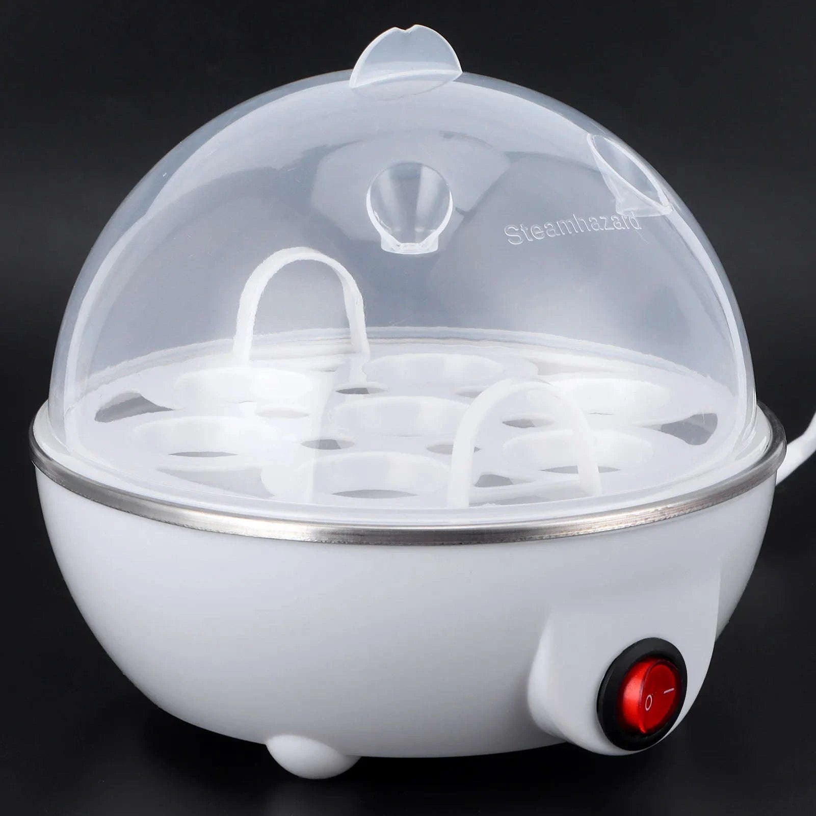 Electric Egg Boiler and Cooker-WHITE / L / US|United States