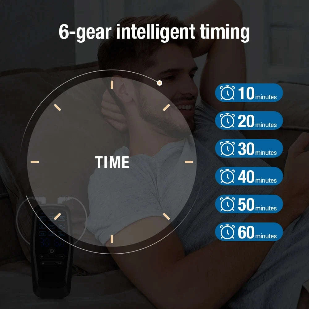 Electric EMS Acupuncture Body Massage Stimulator-Piano Black / China Mainland