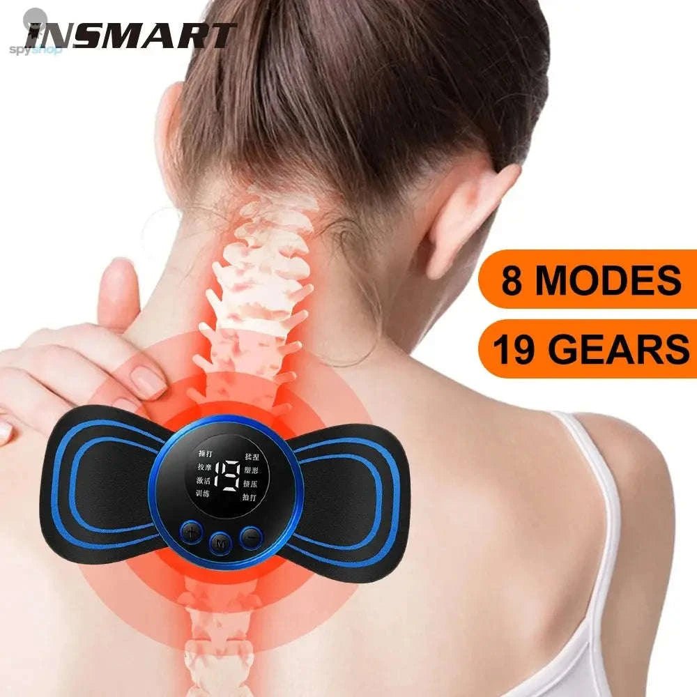 Electric EMS Neck Massager – Heated Pulse Therapy for Neck and Shoulder Relief-with remote control