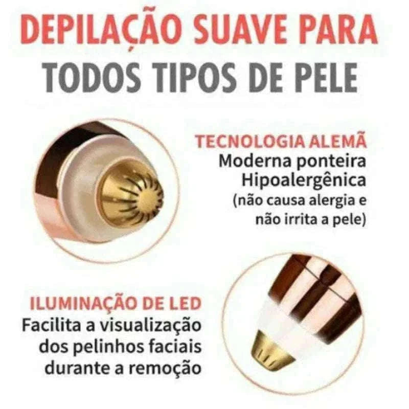 Electric Eyebrow Trimmer with LED Light and USB Charging-Default Title