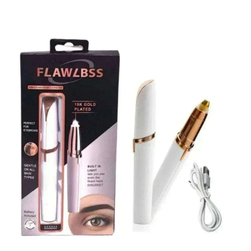 Electric Eyebrow Trimmer with LED Light and USB Charging-Default Title