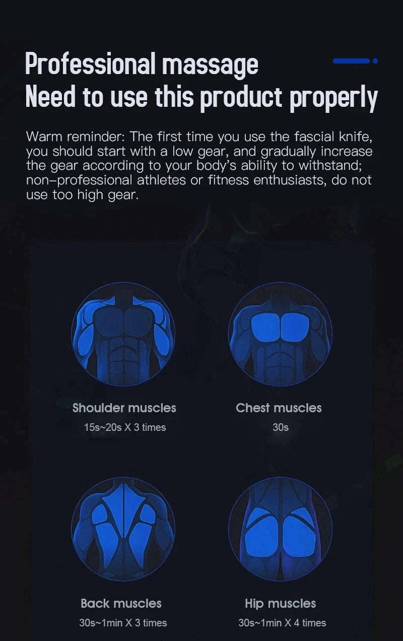 Electric Fascia Knife Massager-White