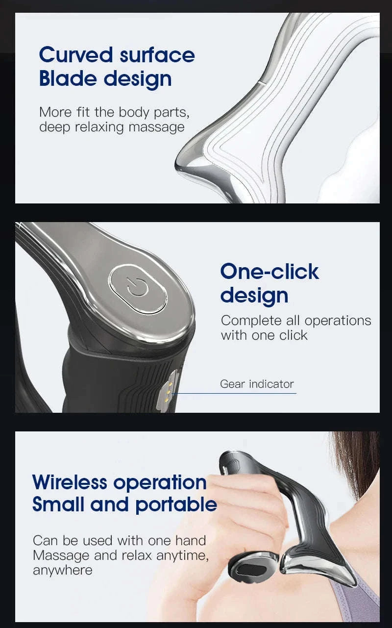 Electric Fascia Knife Massager-White