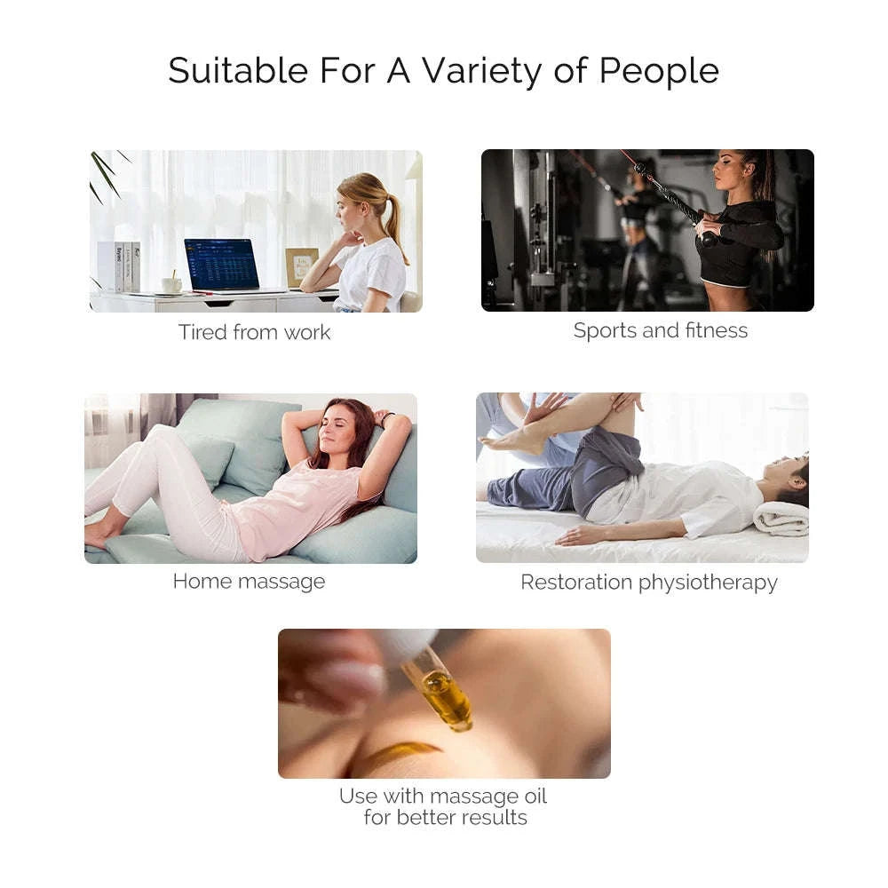 Electric Fascia Knife Vibration Body Massager-Black / United States