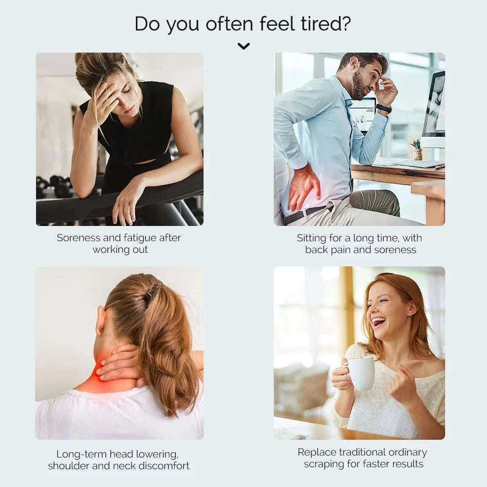 Electric Fascia Knife Vibration Body Massager-Black / United States