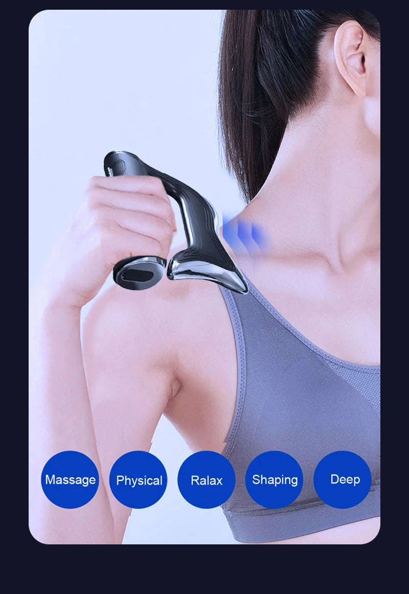 Electric Fascia Massager Hyperblade Massage Blade Tool-Black