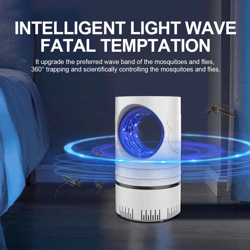 Electric Fly and Mosquito Killer LED Light Trap with USB Power-black