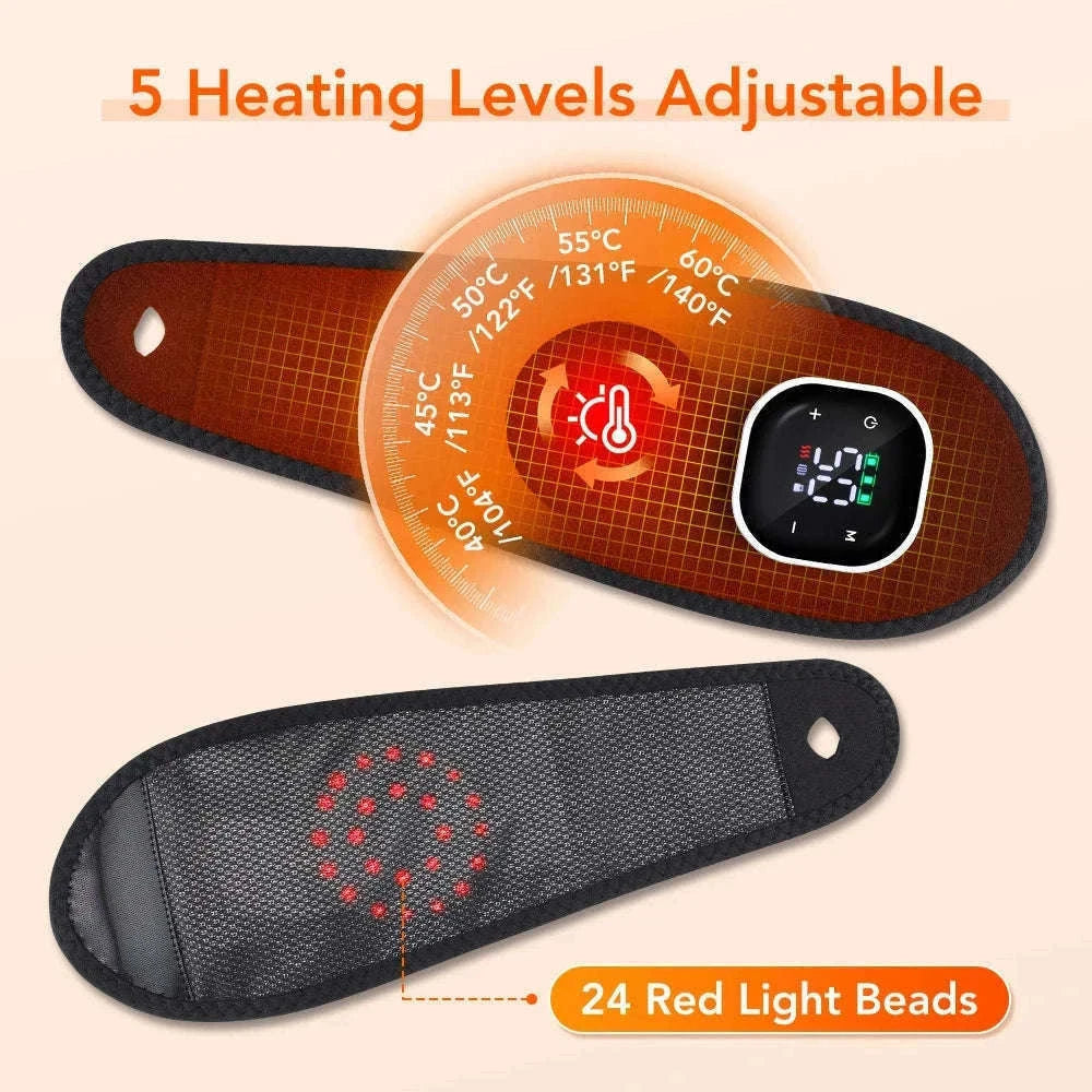 Electric Foot and Hand Massager with Heat and Vibration-Grey Wrist-5 level