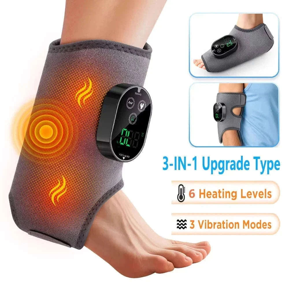Electric Foot and Hand Massager with Heat and Vibration-Grey Wrist-5 level