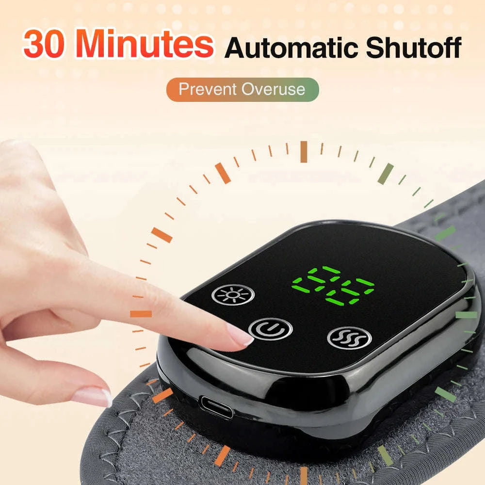 Electric Foot and Hand Massager with Heating and Vibration Support-Grey Wrist-5 level