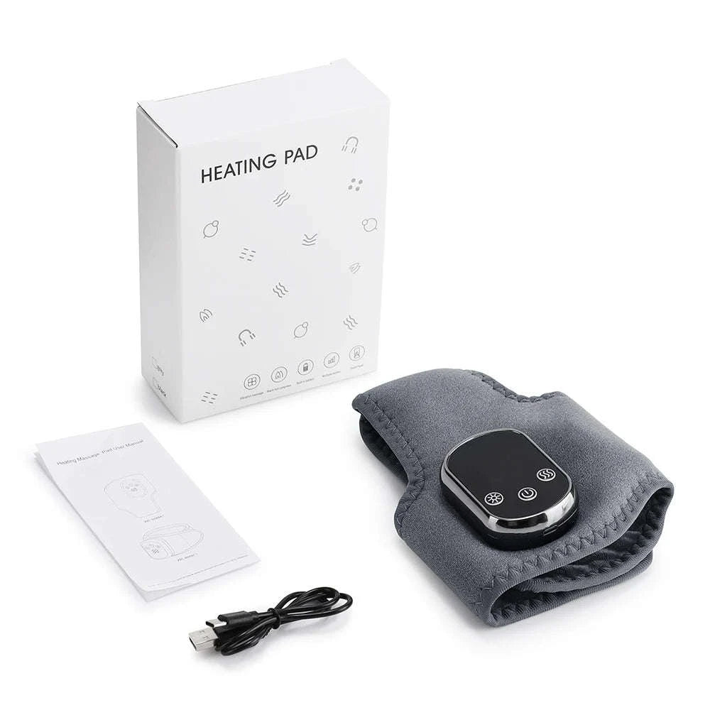 Electric Foot and Hand Massager with Heating and Vibration Support-Grey Wrist-5 level