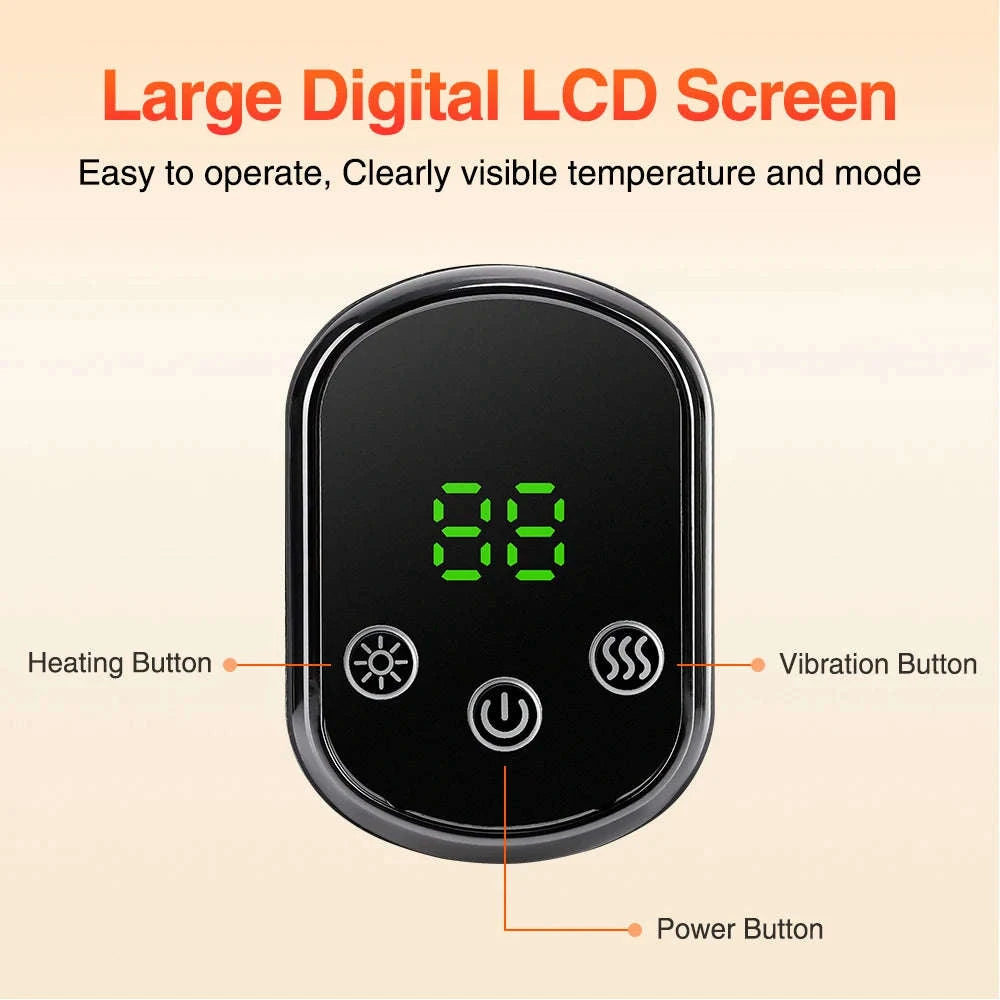 Electric Foot and Hand Massager with Heating and Vibration Support-Grey Wrist-5 level