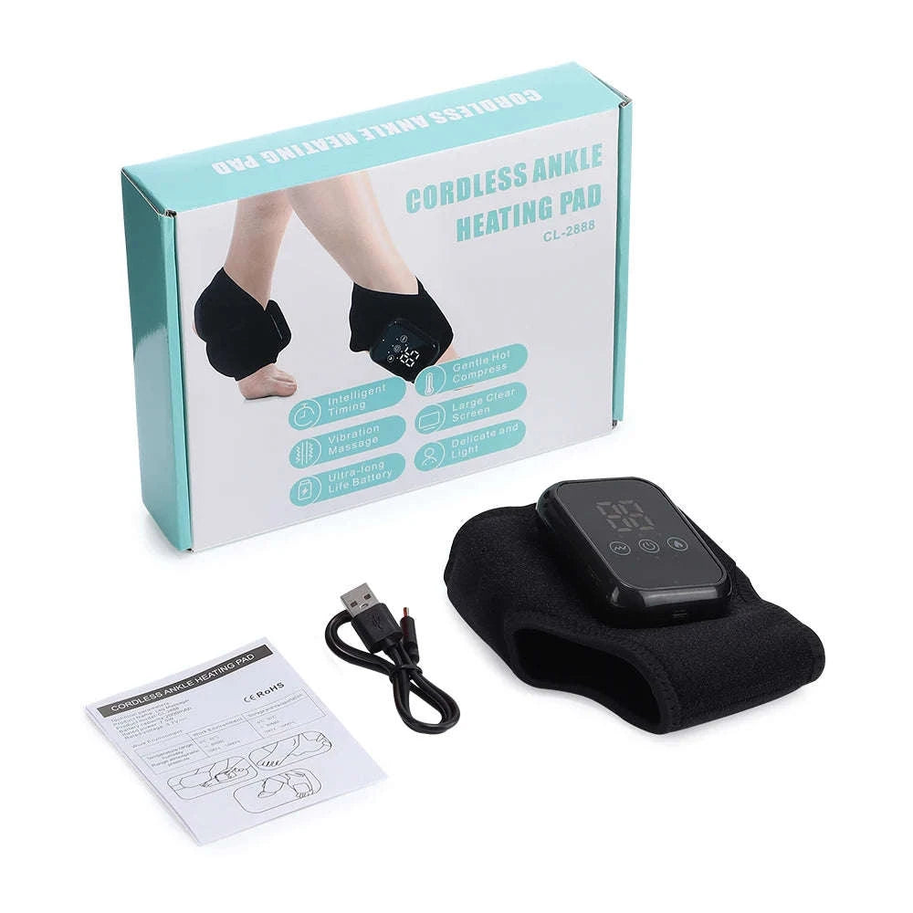 Electric Foot and Hand Massager with Heating and Vibration Support-Grey Wrist-5 level