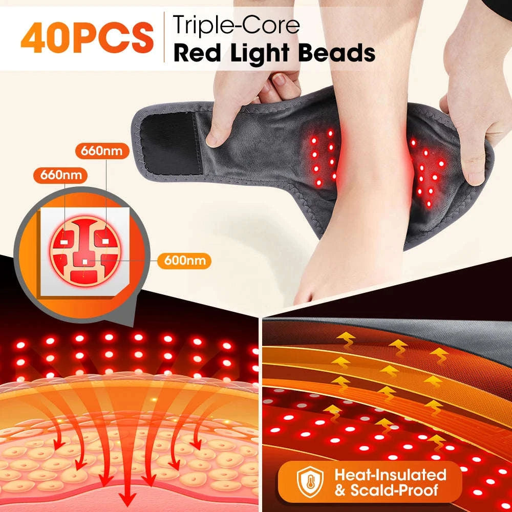 Electric Foot and Hand Massager with Heating and Vibration Support-Grey Wrist-5 level