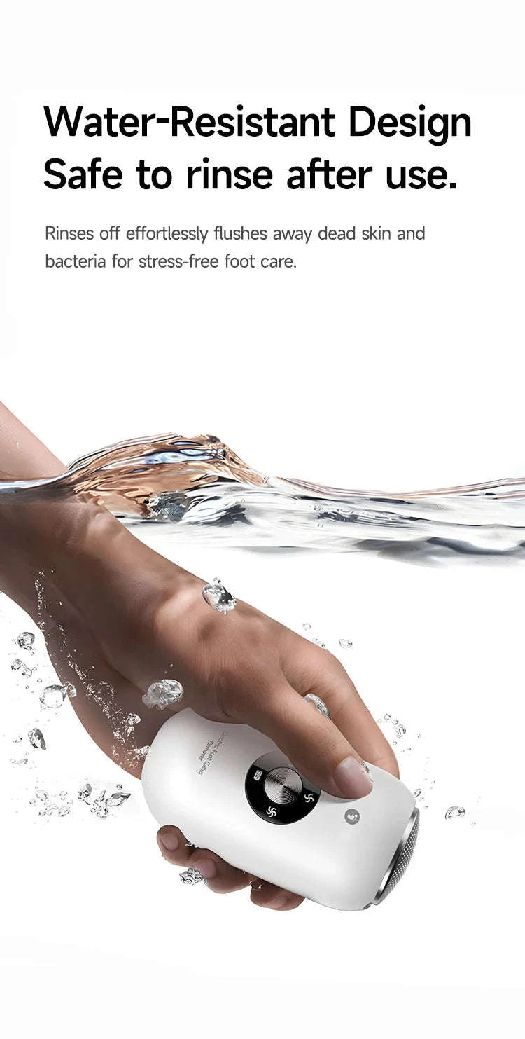 Electric Foot Callus Remover Kit Rechargeable Waterproof Pedicure Tool-black