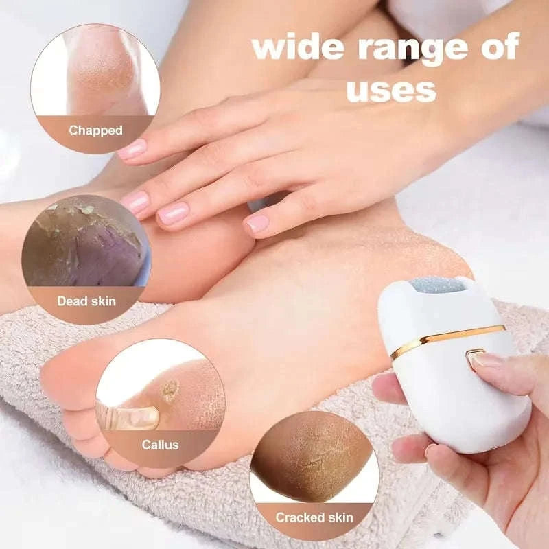 Electric Foot Callus Remover with 3 Roller Heads & 2 Speeds-Upgraded (3 Heads) / United States