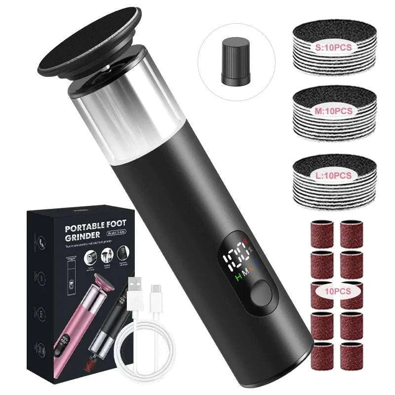Electric Foot Grinder 2-in-1 Callus Remover & Nail Polisher-