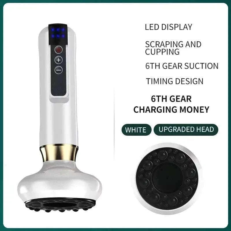 Electric GuaSha Vacuum Massager with Infrared Heat-A12-12 Green