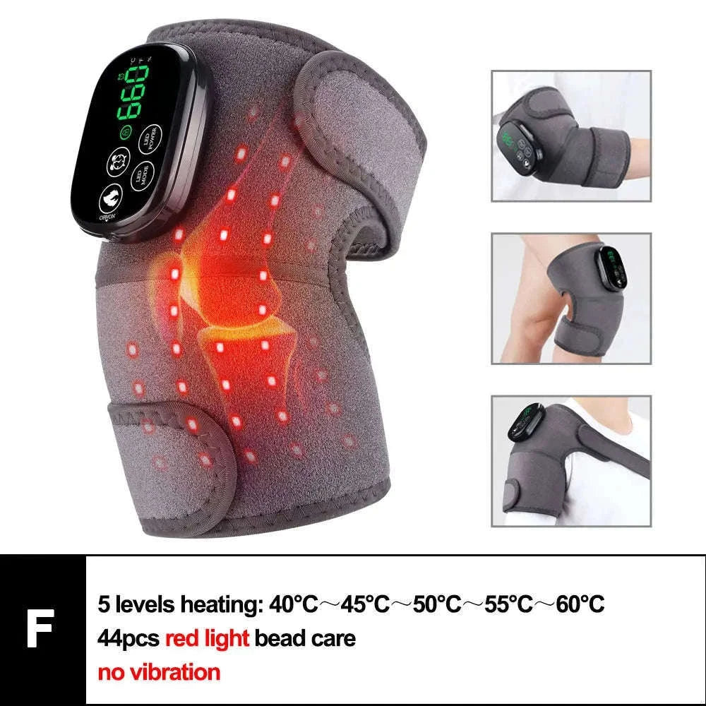 Electric Heated Knee Massager with Vibration and Warmth-TypeC -only knee / 2PCS-1 pair / CN
