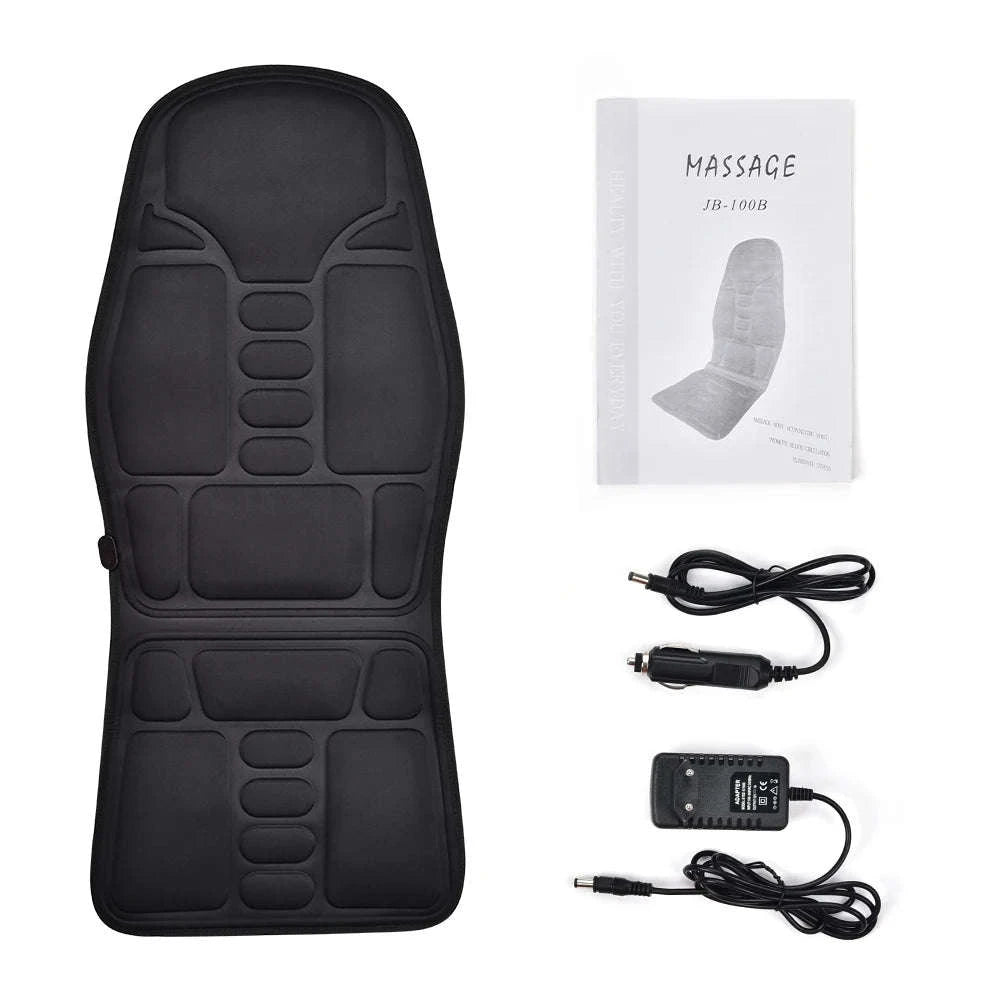 Electric Heating Massage Pad for Relaxing Neck & Back Relief-black / EU Plug