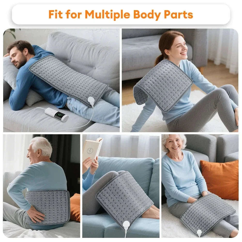 Electric Heating Pad with 9 Heat Levels and Timer-EU Plug 220-240V