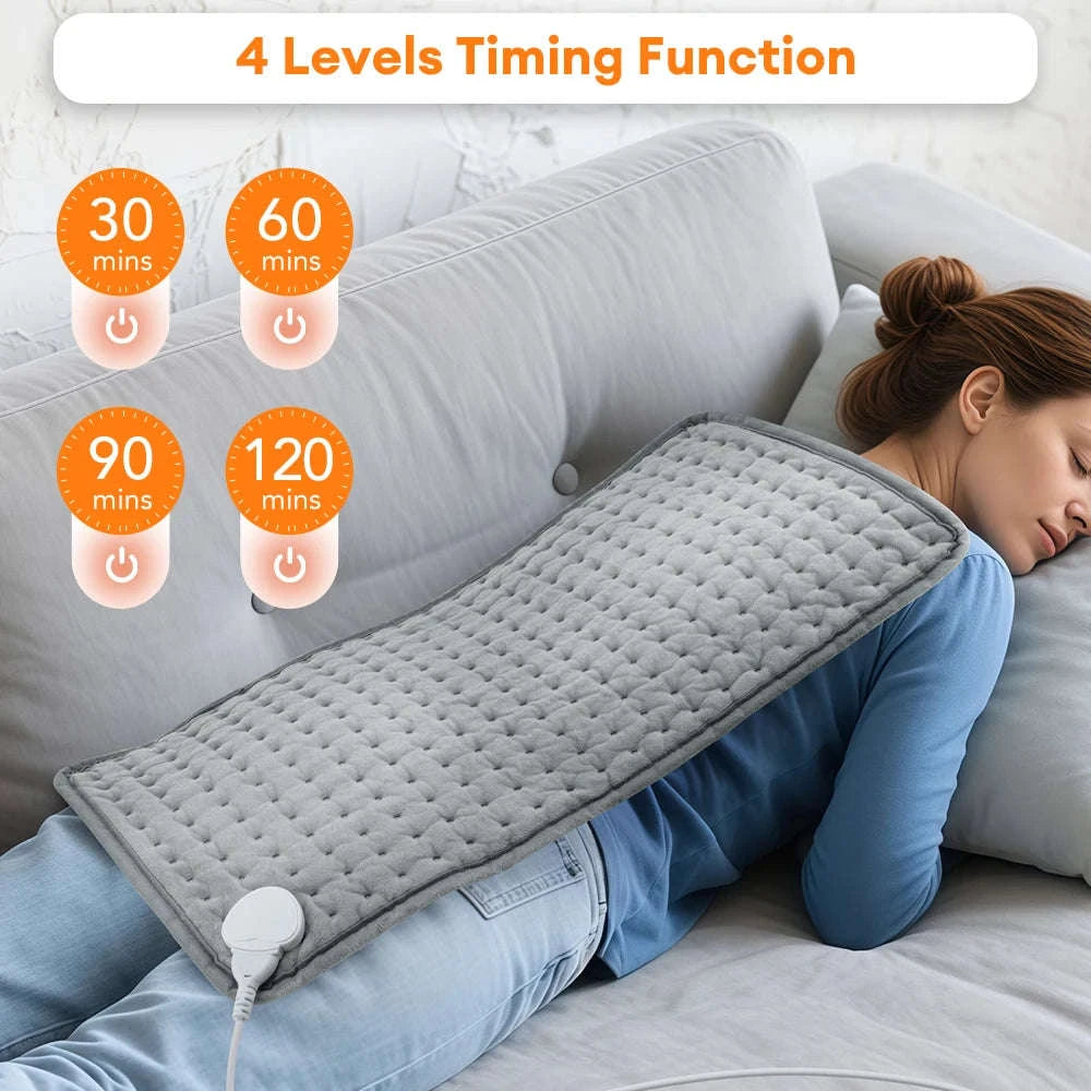 Electric Heating Pad with 9-Level Temperature & Timer-EU Plug 220-240V