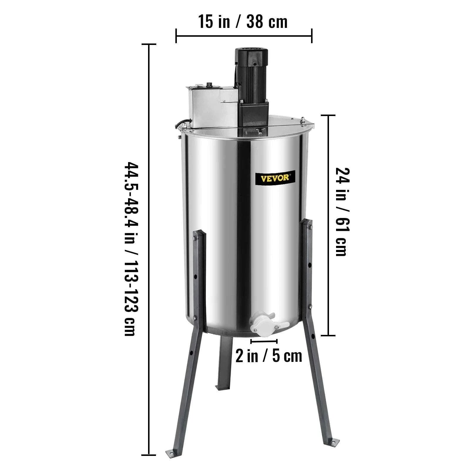Electric Honey Extractor 2/4 Frame Stainless Steel Beekeeping Spinner-2-4 Frame Electric / GERMANY