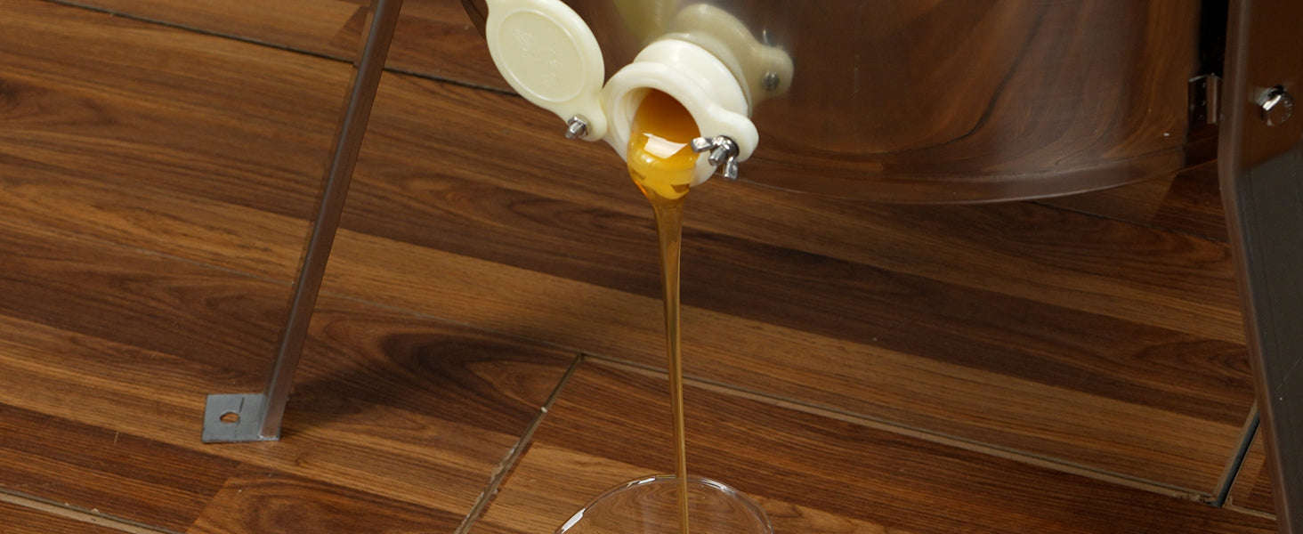 Electric Honey Extractor 4/8 Frames Stainless Steel with Adjustable Stand-18.5in / spain