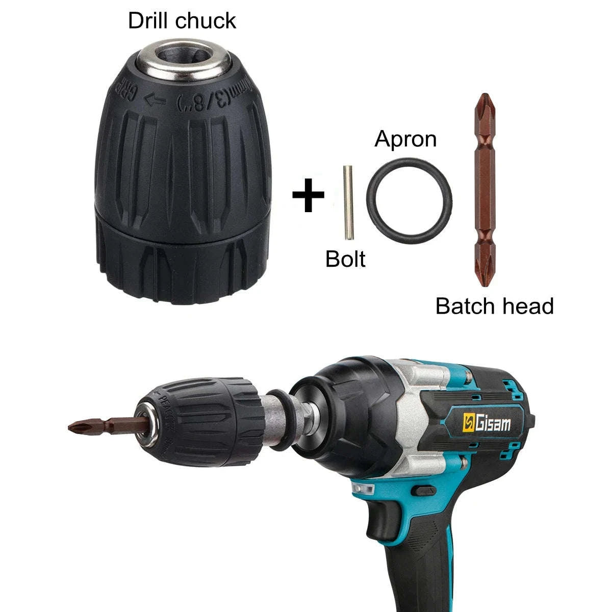 Electric Impact Wrench Socket Adapter Kit – 14‑Piece Set-As shown / Poland
