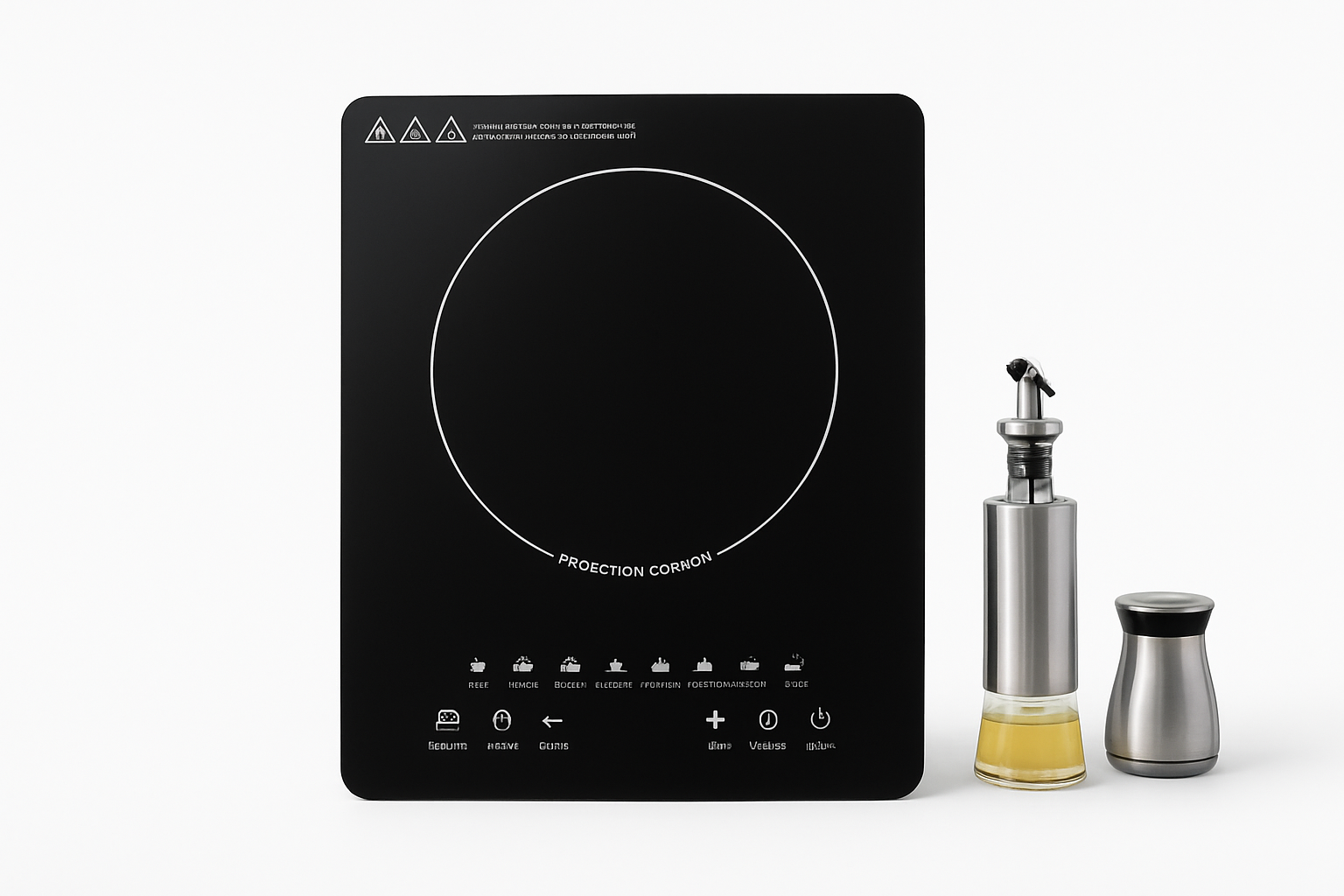 8-Level Induction Cooktop with Timer, 750W Countertop Stove