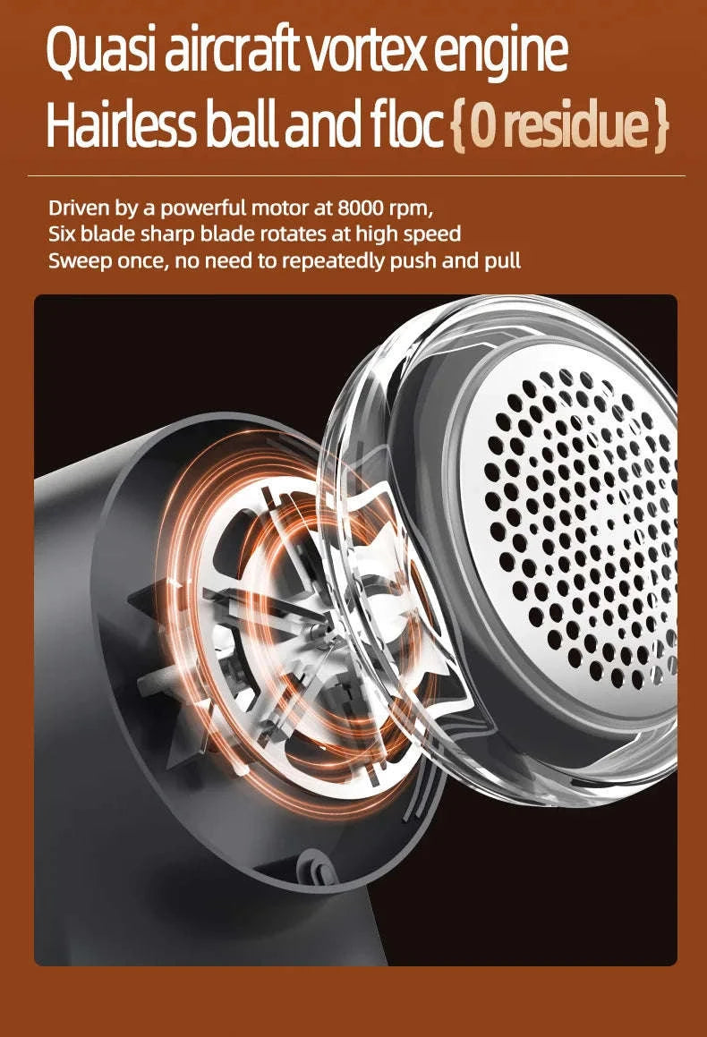 Electric Lint Remover with LED Digital Display-Grey