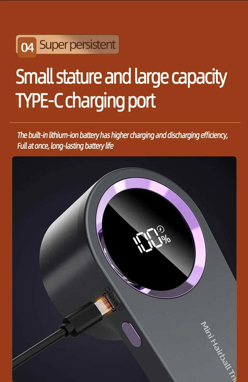 Electric Lint Remover with LED Digital Display-Grey