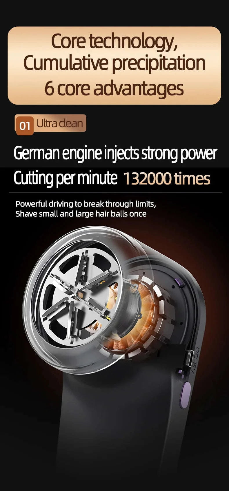 Electric Lint Remover with LED Digital Display-Grey